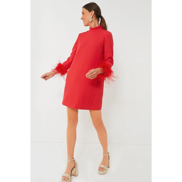 TUCKERNUCK red Feather Mod Ellie Dress NWT Size Small - Picture 7 of 11